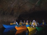 Kayaking in caves. Rapid Bay
